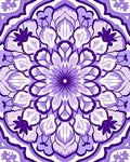Purple Mandala Flower Pattern Rug
