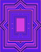 Vibrant Geometric Maze Pattern Rug