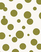 Olive Circles Pattern Design Rug