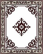 Elegant Dark Burgundy Floral Ornament Rug