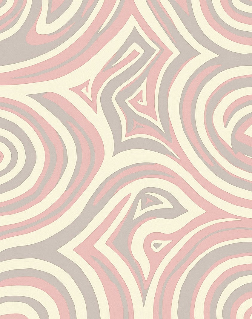 Curvy Abstract Swirl Pattern Rug