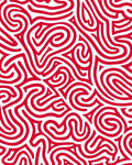 Crimson Red Labyrinth Swirl Rug