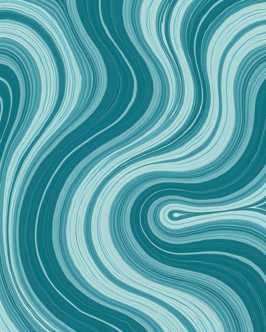 Ocean Wave Striped Fluid Design Rug