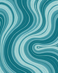 Ocean Wave Striped Fluid Design Rug