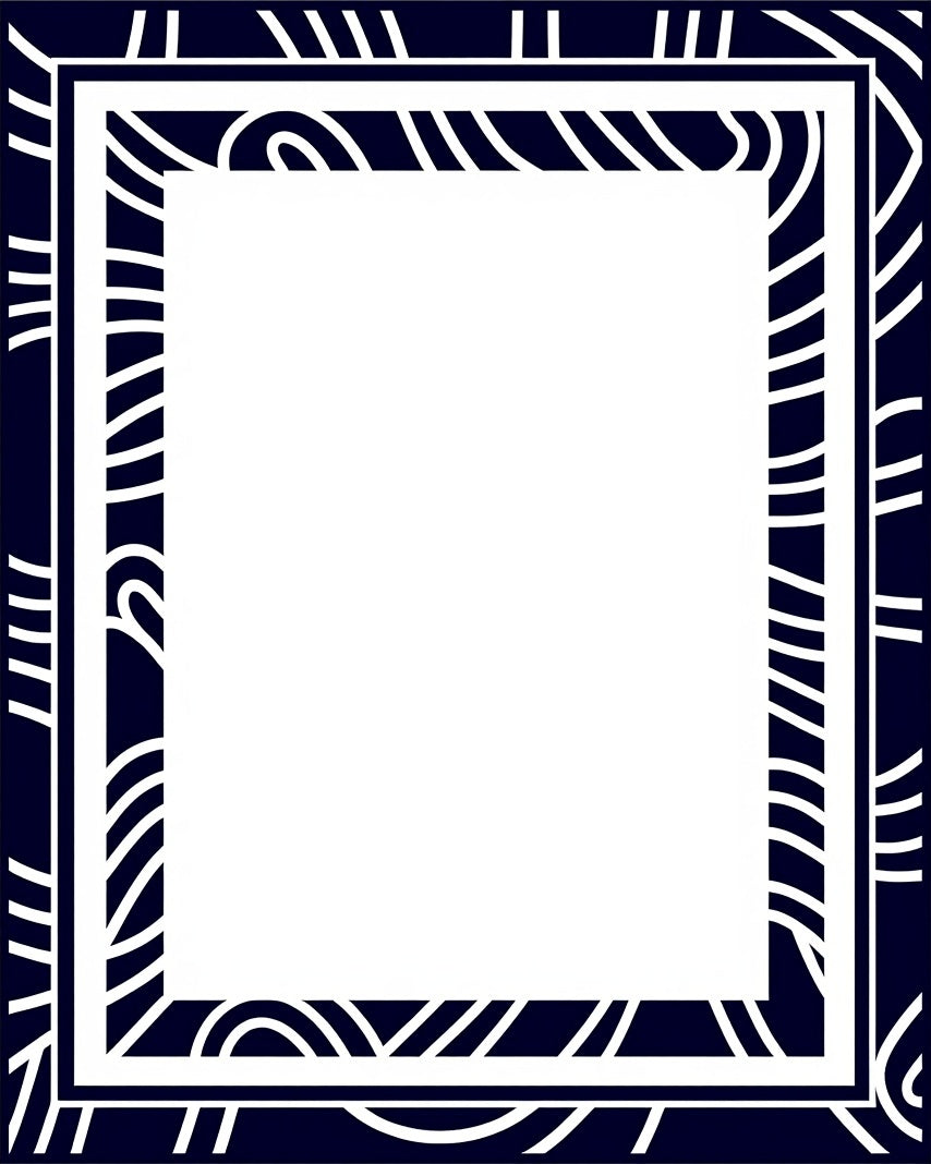 Navajo-Inspired Border Pattern Rug