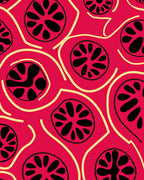 Bold Citrus Slice Pattern Rug