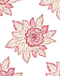 Pink Rose Leaf Pattern Design Rug