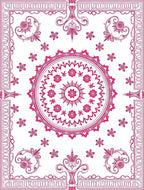 Pink Mandala Floral Medallion Pattern Rug