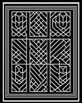 Sharp Geometric Lines Art Deco Design Rug