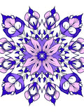 Violet Pink Floral Mandala Design Rug