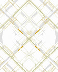 Gold and White Diamond Geo Rug