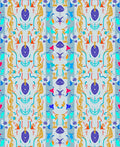 Abstract Figures And Floral Symmetry Rug