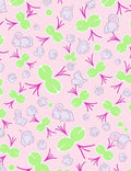 Playful Mouse and Floral Pattern Rug