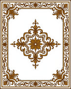 Ornate Floral Scrollwork Centerpiece Rug
