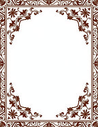 Elegant Scroll Floral Corner Border Rug