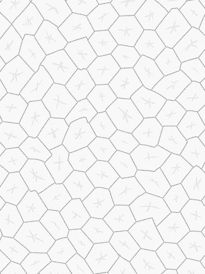 Geometric Cracked Lines Pattern Rug