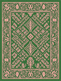 Art Nouveau Floral Geometric Pattern Rug