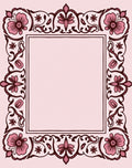 Ornate Floral Border Design Rug