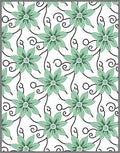 Nature Inspired Floral Swirl Pattern Rug
