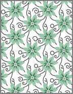 Nature Inspired Floral Swirl Pattern Rug