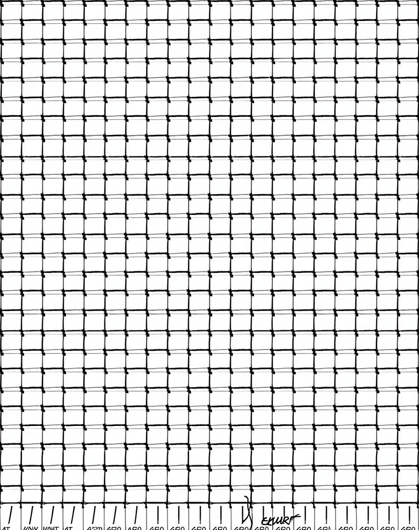 Simple Black Grid Pattern Rug