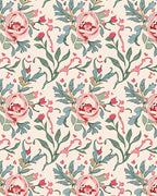 Pastel Floral Vines Pattern Rug