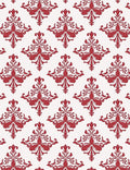 Classic Red Filigree Damask Pattern Rug