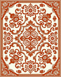 Ornate Floral Arabesque Design Rug