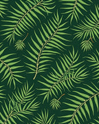 Green Leaf Motif Pattern Rug