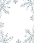 Cool Blue Snowflake Cluster Rug