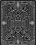 Monochromatic Abstract Geometric Maze Rug