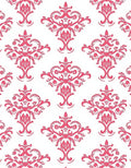 Elegant Pink Damask Pattern Rug