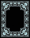 White Floral Scrollwork Accent Rug