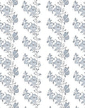 Delicate Blue Floral Vine Pattern Rug