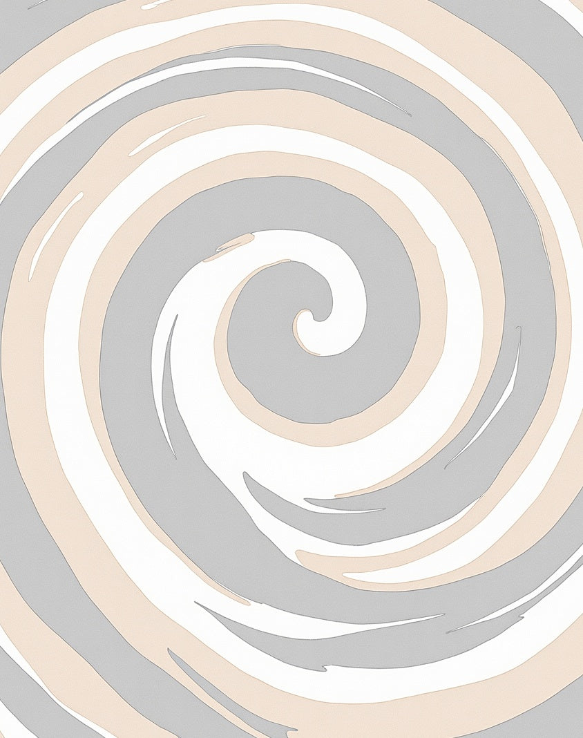 Swirling Abstract Neutral Tones Rug