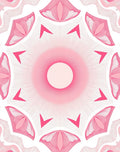 Pink Lotus Floral Kaleidoscope Rug