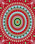 Radiant Sunburst Mandala Pattern Design Rug