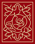 Bold Red Gold Abstract Design Rug