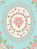Pastel Floral Mandala Outdoor Pattern Rug