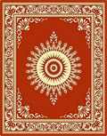 Radiant Sunburst With Ornate Border Rug