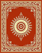 Radiant Sunburst With Ornate Border Rug