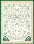 Traditional Green Swirl Floral Design Rug