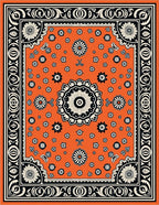 Bold Floral Patterned Statement Rug