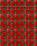 Holly Tartan Red Green Berry Rug