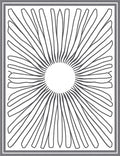 Radiant Sunburst Line Art Rug