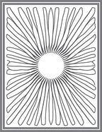Radiant Sunburst Line Art Rug