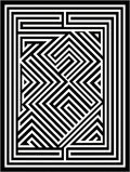 Monochromatic Geometric Illusion Rug