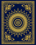 Ornate Sunburst Frame Pattern Rug