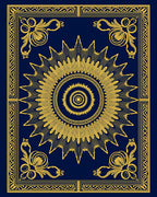 Ornate Sunburst Frame Pattern Rug
