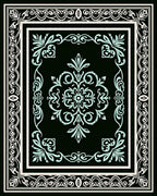 Classic Floral Border Intricate Design Rug